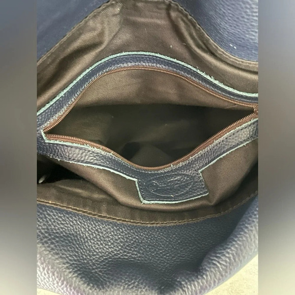 ASO Cameron Diaz👜Onna Ehrlich/ Rachel bag/ Hobo bag/ 100% Leather/ Navy blue - Picture 12 of 17